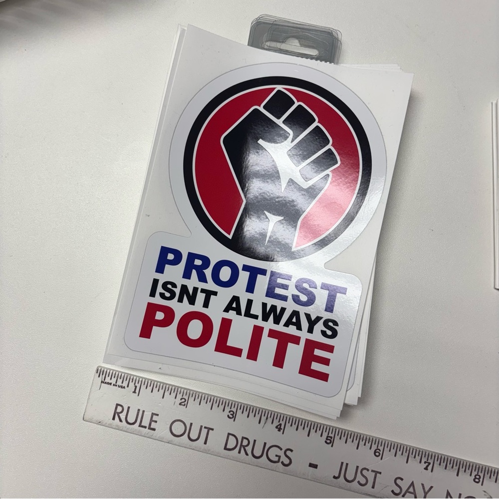 Large Protest Sticker - Picture 2 of 3